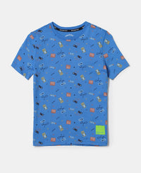 Super Combed Cotton Printed Half Sleeve T-Shirt - White Printed-5