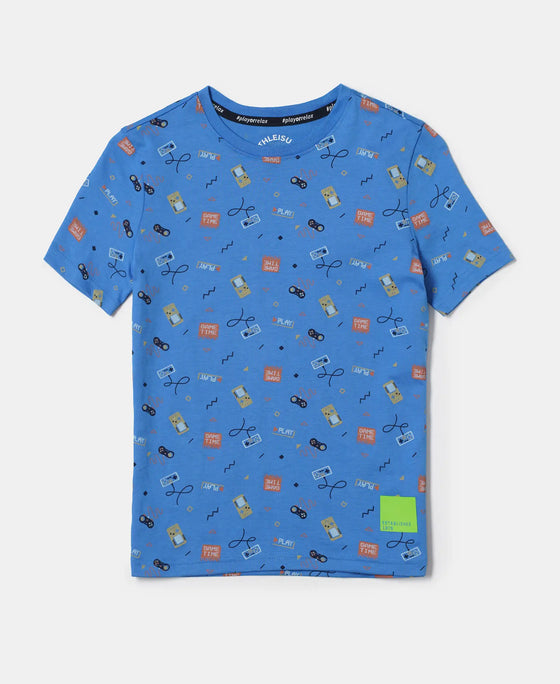 Super Combed Cotton Printed Half Sleeve T-Shirt - White Printed-5