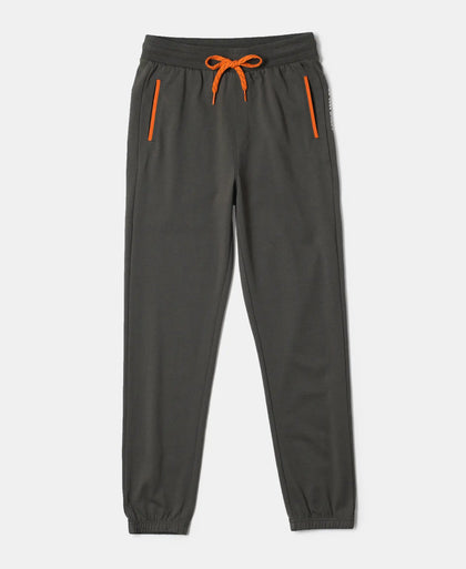 Super Combed Cotton Rich Graphic Printed Joggers with Elasticated Hem - Deep Olive-1