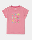 Super Combed Cotton Graphic Printed T-Shirt - Flamingo Pink-1