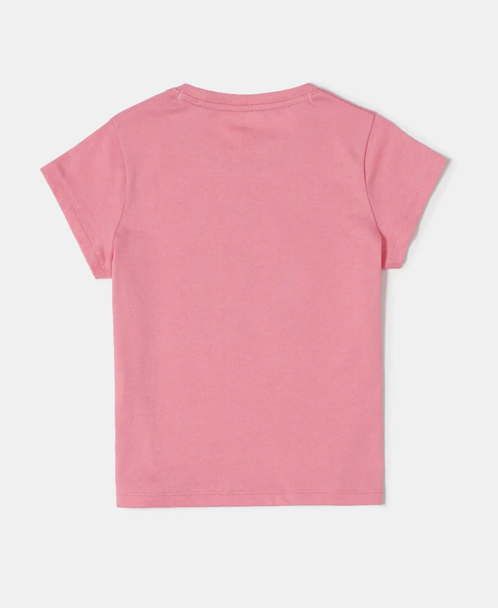 Super Combed Cotton Graphic Printed T-Shirt - Flamingo Pink-2
