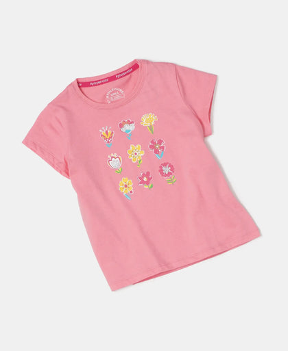 Super Combed Cotton Graphic Printed T-Shirt - Flamingo Pink-5