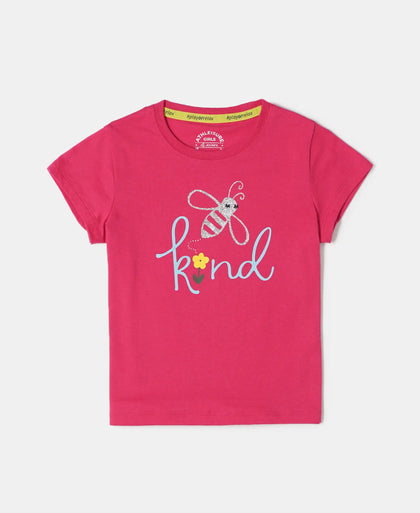 Super Combed Cotton Graphic Printed T-Shirt - Ruby-1