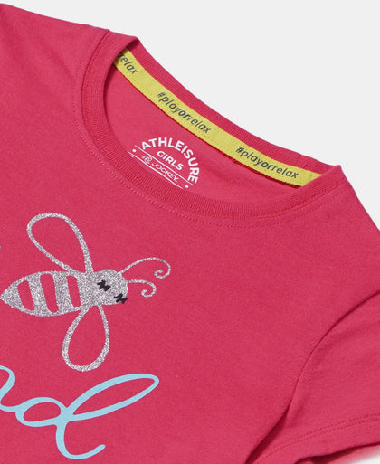 Super Combed Cotton Graphic Printed T-Shirt - Ruby-3