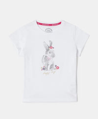 Super Combed Cotton Graphic Printed T-Shirt - White-1