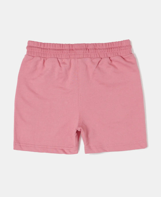 Super Combed Cotton French Terry Solid Shorts - Brandied Apricot-2
