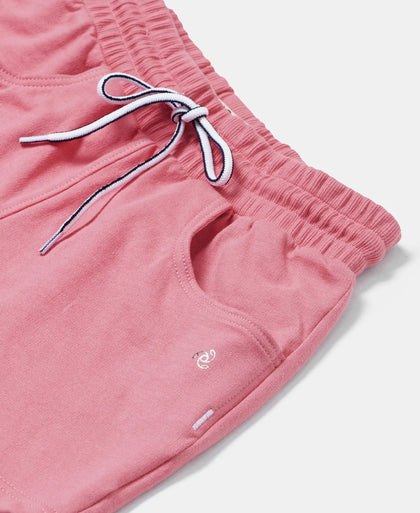 Super Combed Cotton French Terry Solid Shorts - Brandied Apricot-3