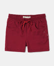 Super Combed Cotton French Terry Solid Shorts - Biking Red-1