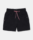 Super Combed Cotton French Terry Solid Shorts - Black-1