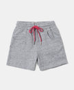 Super Combed Cotton French Terry Solid Shorts - Grey Snow Melange-1