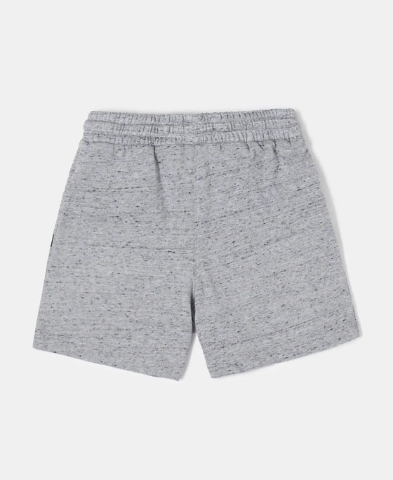 Super Combed Cotton French Terry Solid Shorts - Grey Snow Melange-2