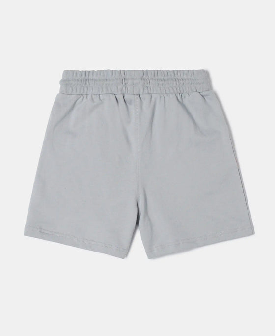 Super Combed Cotton French Terry Solid Shorts - Quarry-2