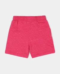 Super Combed Cotton French Terry Solid Shorts - Ruby Snow Melange-2
