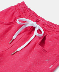 Super Combed Cotton French Terry Solid Shorts - Ruby Snow Melange-3
