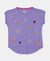 Micro Modal Cotton Printed Short Sleeve T-Shirt with Hi Low Hem - Paisley Purple-1