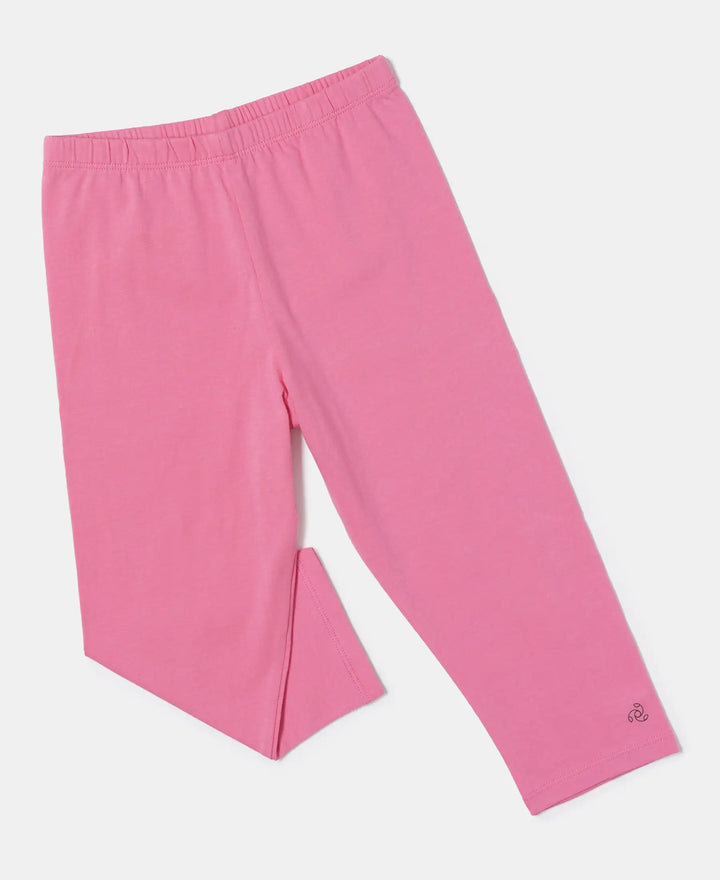 Super Combed Cotton Elastane Capri - Pink Carnation-2