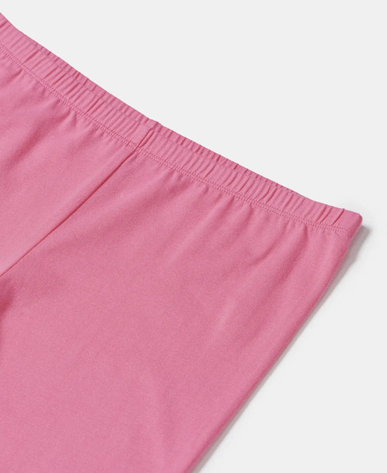 Super Combed Cotton Elastane Capri - Pink Carnation-3