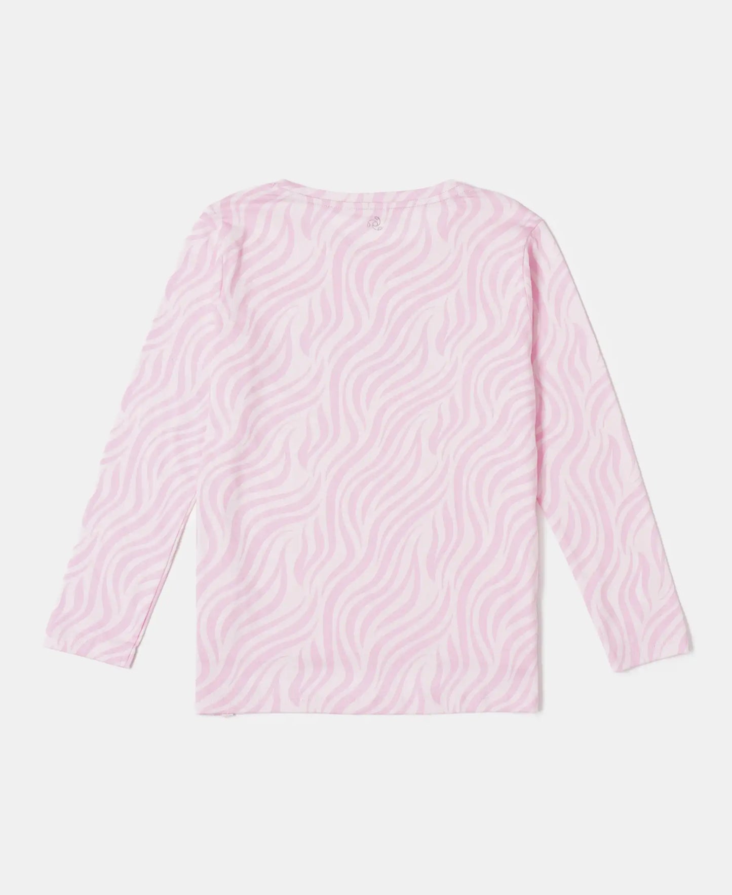 Super Combed Cotton Printed Full Sleeve T-Shirt - Pink Lady Printed-2