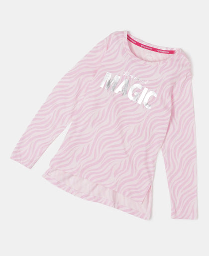 Super Combed Cotton Printed Full Sleeve T-Shirt - Pink Lady Printed-5