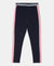 Super Combed Cotton Elastane Leggings with Contrast Side Panel - Cosmic Sapphire-1