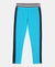 Super Combed Cotton Elastane Leggings with Contrast Side Panel - Sky Dive-1