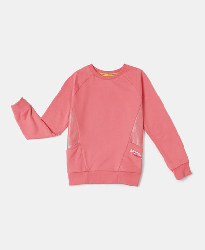 Super Combed Cotton French Terry Graphic Printed Sweatshirt - Brandied Apricot-5