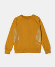 Super Combed Cotton French Terry Graphic Printed Sweatshirt - Harvest Gold-1