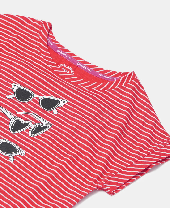 Super Combed Cotton Printed Short Sleeve T-Shirt - Rio Red Printed-3