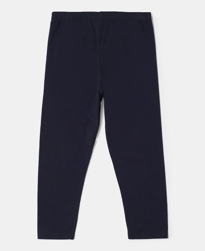 Super Combed Cotton Elastane Three Quarter Leggings - Cosmic Sapphire-2