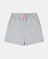 Super Combed Cotton Solid Shorts with Side Taping - Quarry-1