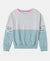 Super Combed Cotton French Terry Sweatshirt with Contrast Sleeve Taping - Mineral Blue-1
