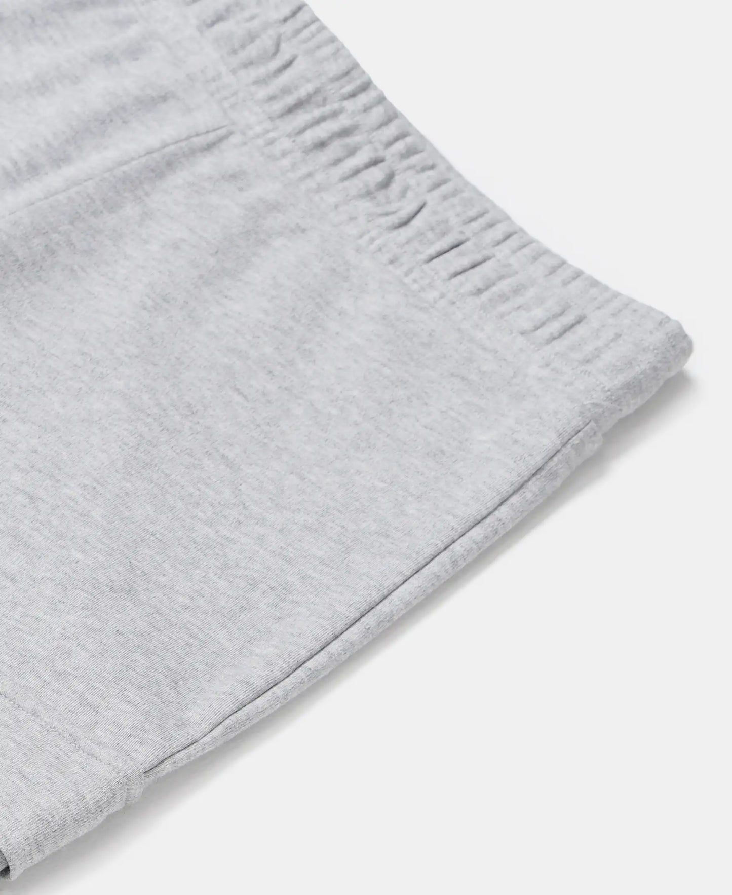 Super Combed Cotton Cargo Pants with Elasticated Hem - Light Grey Melange-3