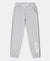 Super Combed Cotton French Terry Graphic Printed Relaxed Fit Joggers - Light Grey Melange-1