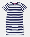 Super Combed Cotton Striped Dress - Imperial Blue-1