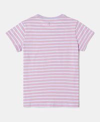 Super Combed Cotton Striped Short Sleeve T-Shirt - Lavendula-2