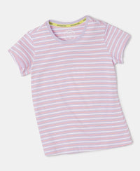 Super Combed Cotton Striped Short Sleeve T-Shirt - Lavendula-5