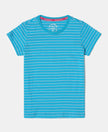 Super Combed Cotton Striped Short Sleeve T-Shirt - Sky Dive-1