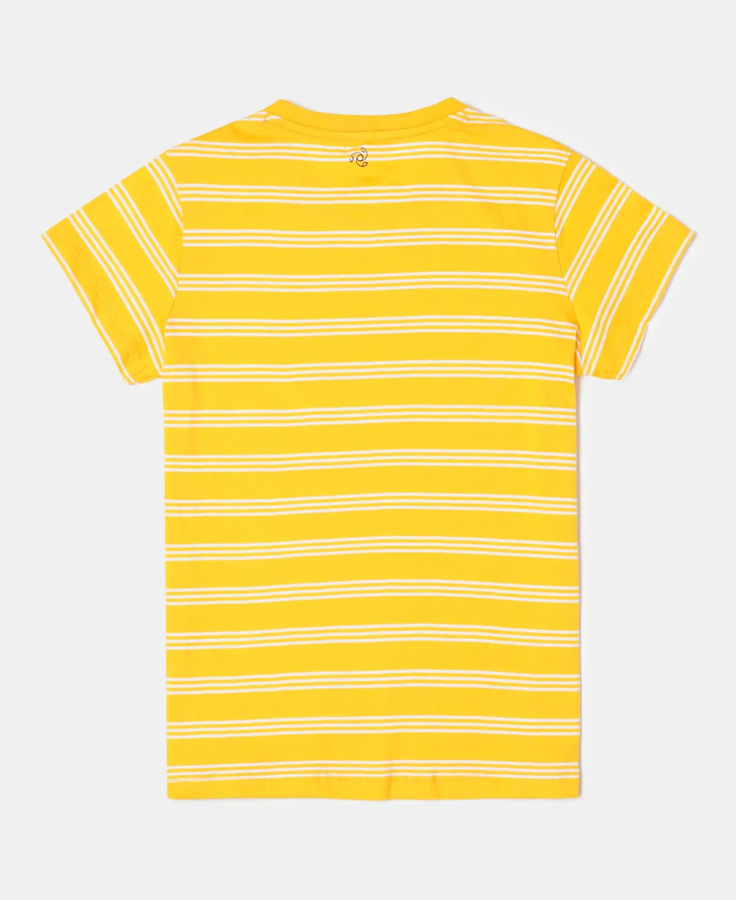 Super Combed Cotton Striped Short Sleeve T-Shirt - Spectra Yellow-2