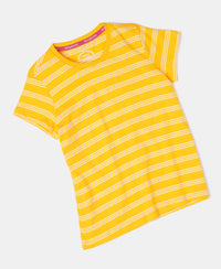 Super Combed Cotton Striped Short Sleeve T-Shirt - Spectra Yellow-5