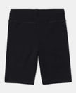 Super Combed Cotton Elastane Solid Cycling Shorts - Black-1