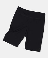 Super Combed Cotton Elastane Solid Cycling Shorts - Black-5