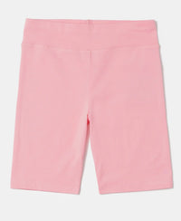 Super Combed Cotton Elastane Solid Cycling Shorts - Flamingo Pink-1