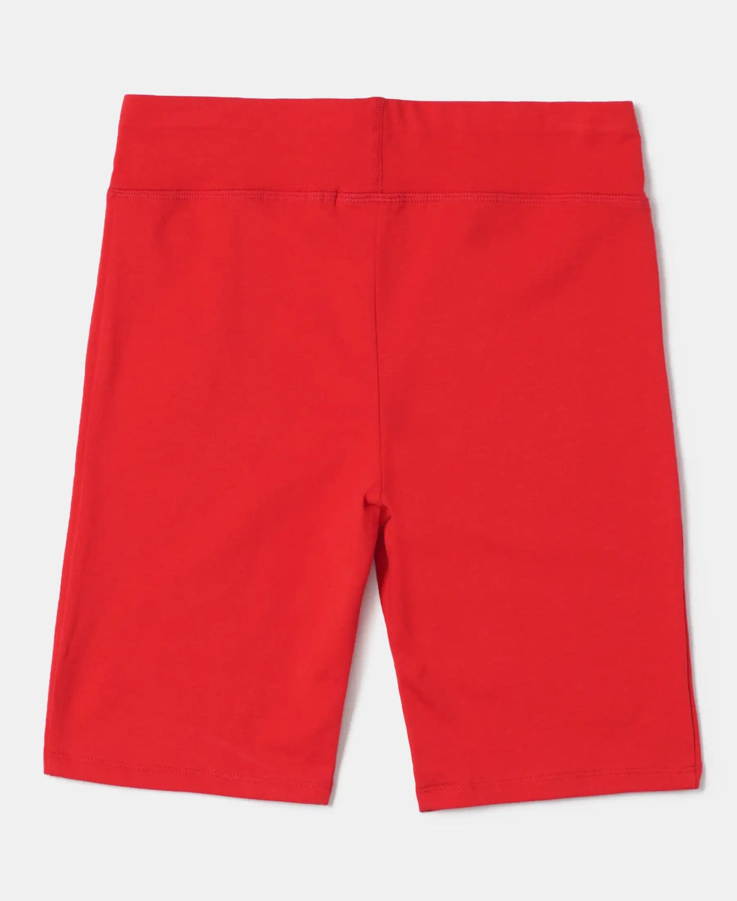 Super Combed Cotton Elastane Solid Cycling Shorts - Rio Red-2