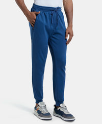 Super Combed Cotton Rich Slim Fit Jogger with Zipper Pockets - Insignia Blue-2