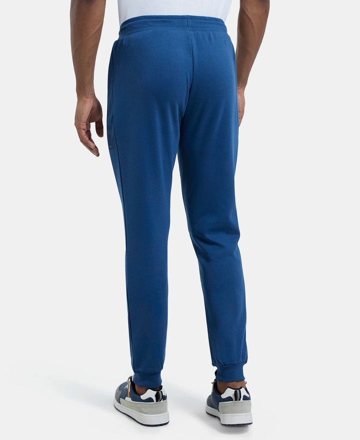 Super Combed Cotton Rich Slim Fit Jogger with Zipper Pockets - Insignia Blue-3