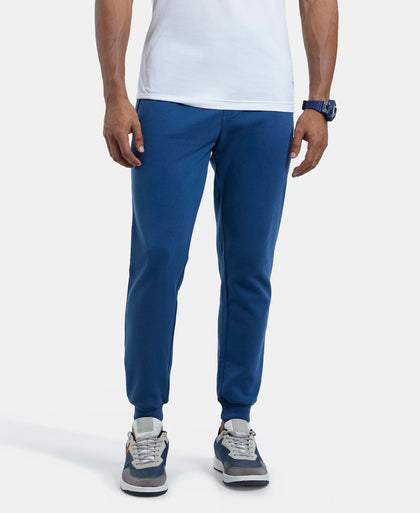 Super Combed Cotton Rich Slim Fit Jogger with Zipper Pockets - Insignia Blue-5