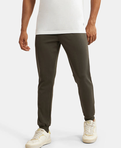 Super Combed Cotton Rich Pique Slim Fit Jogger with Zipper Pockets - Deep Olive-5