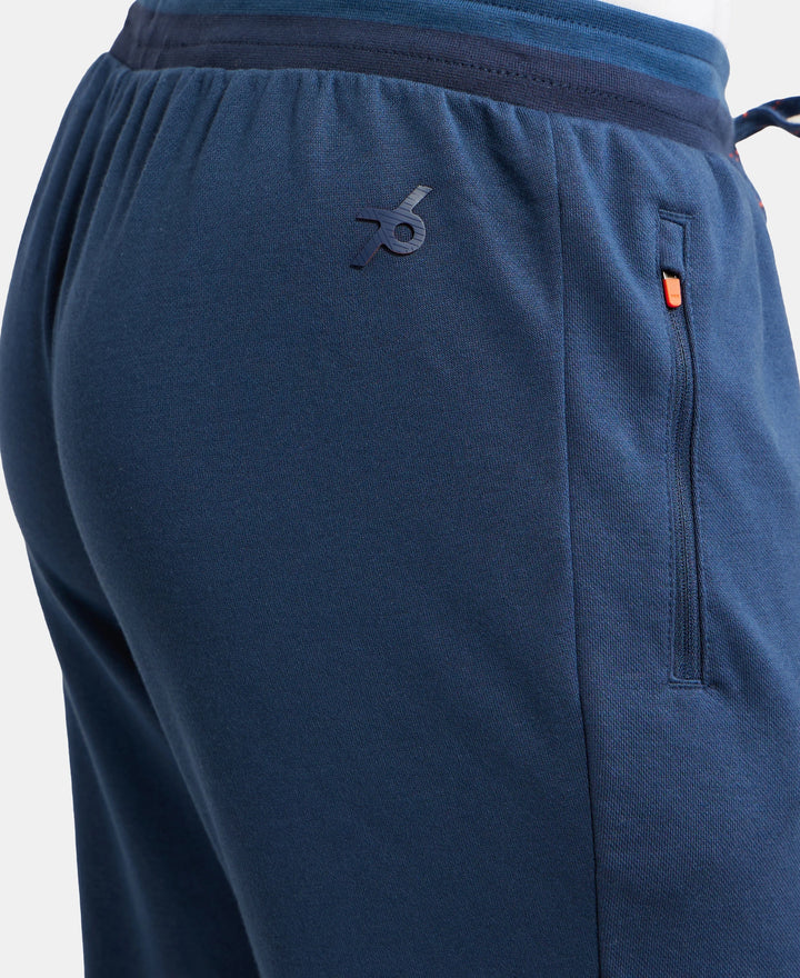 Super Combed Cotton Rich Pique Slim Fit Jogger with Zipper Pockets - Insignia Blue-7