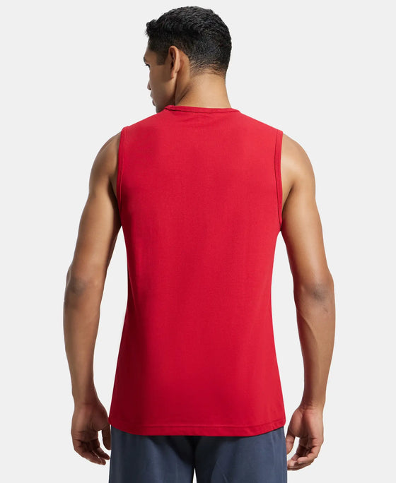 Super Combed Cotton Rich Graphic Printed Muscle Tee - Shanghai Red Printed-3