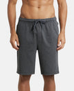 Super Combed Cotton Straight Fit Shorts with Side Pockets - Charcoal Melange-1